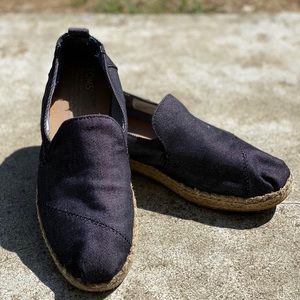 Toms Blue Denim Espadrille flats